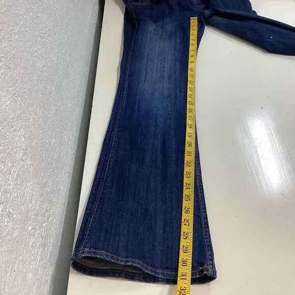 Arden b jean’s women 10 blue flare Y2K low rise back button pockets - Picture 5 of 11